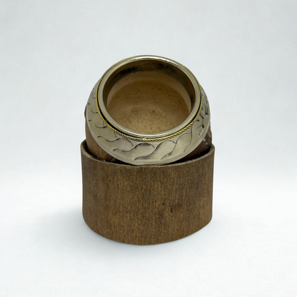 Mate Torpedo Criollo Cincelado Cuero Crudo